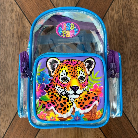 Lisa Frank Clear Hunter the Leopard Mini Backpack Vintage Rare - Picture 1 of 12